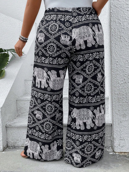 Calça Plus Size Mandala Elefante Noir