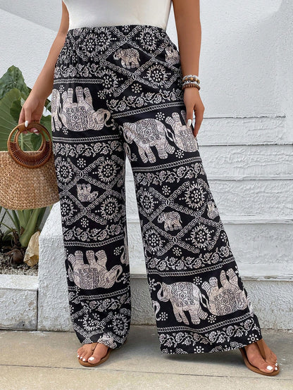 Calça Plus Size Mandala Elefante Noir
