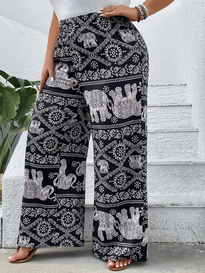 Calça Plus Size Mandala Elefante Noir