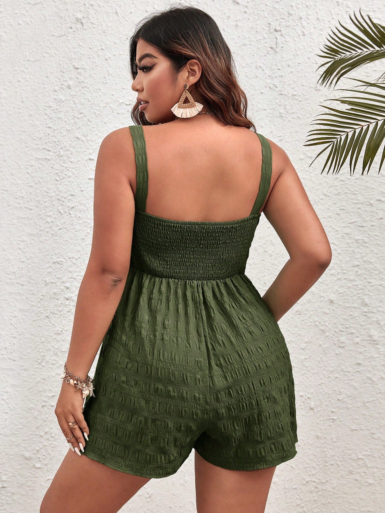 Macaquinho Plus Size Aura Natural