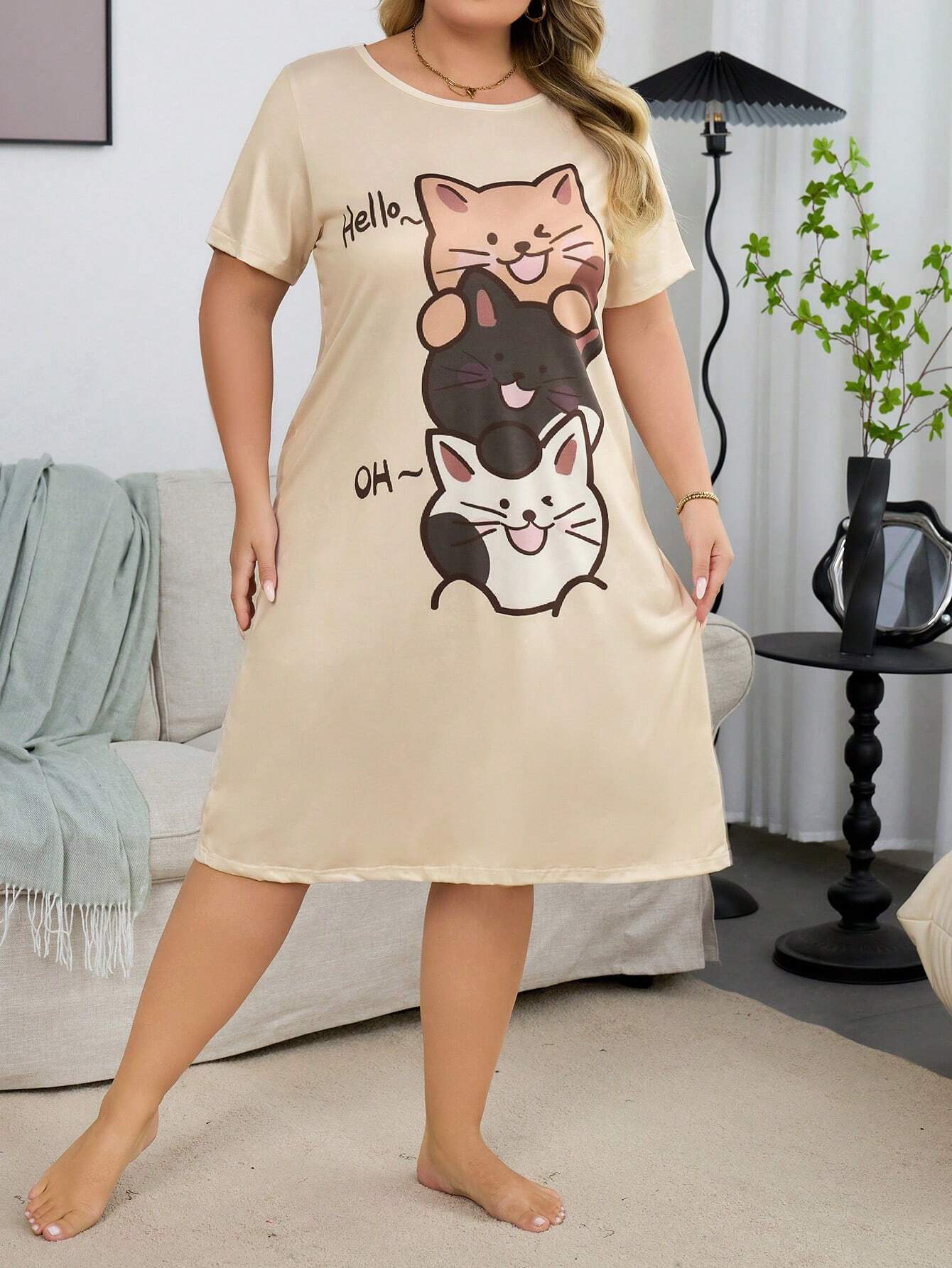 Camisola Plus Size Cozy Paws