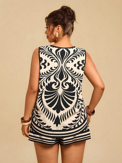 Conjunto Plus Size Isla Bohemia