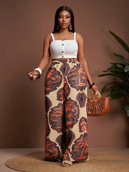 Calça Plus Size Golden Summer