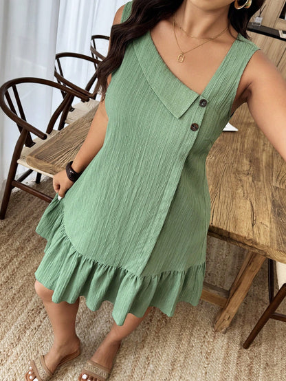 Vestido Plus Size Verde Élisse