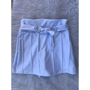 Short Saia Elegance com Cinto Argola Dourada