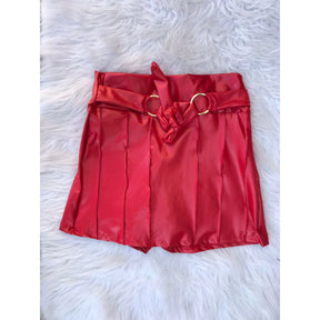 Short Saia Elegance com Cinto Argola Dourada