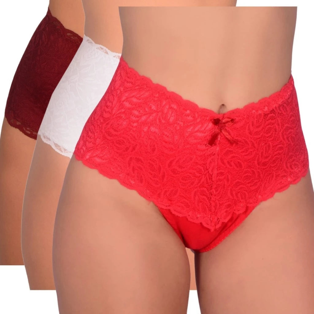 Combo de Calcinhas CottonLace - Modeladoras Pós Parto