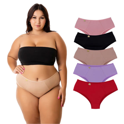 Combo de 5 Calcinhas Tanga Plus Size Super conforto