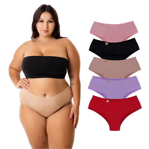 Combo de 5 Calcinhas Tanga Plus Size Super conforto